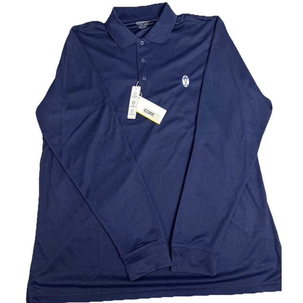 CORE 365 LONG SLEEVE POLO SHIRT W/ CHEST INSIGNIA "SIGNATURE" SIZE XL NWT